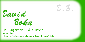 david boka business card